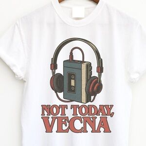 Not Today Vecna Retro Cassette Tape T Shirt